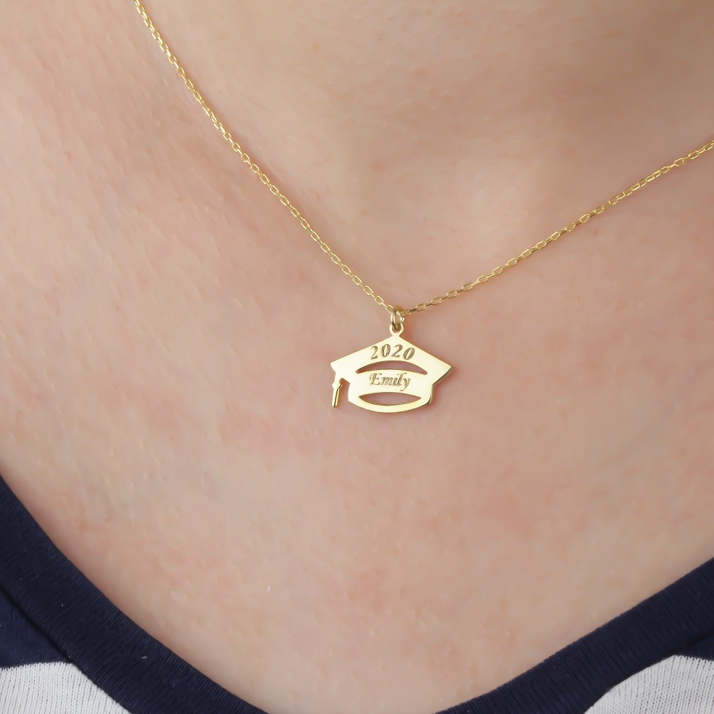 Glorria 925k Sterling Silver Personalized Name Graduation Necklace Glorria 925k Sterling Silver Personalized Name Graduation Necklace