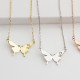 Glorria 925k Sterling Silver Personalized Letter Butterfly Necklace Glorria 925k Sterling Silver Personalized Letter Butterfly Necklace