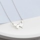 Glorria 925k Sterling Silver Personalized Letter Butterfly Necklace Glorria 925k Sterling Silver Personalized Letter Butterfly Necklace