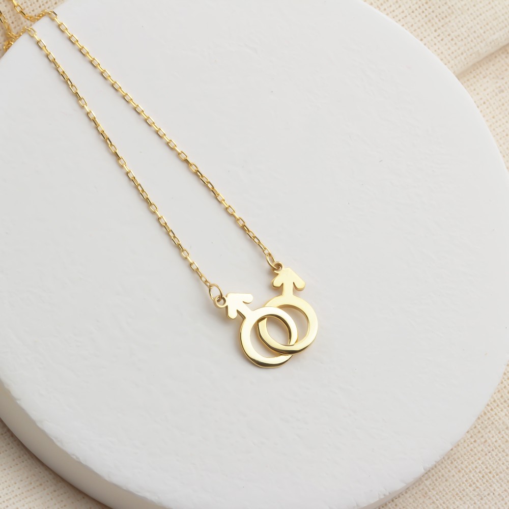 Glorria 925k Sterling Silver Personalized Gender Symbol Necklace Glorria 925k Sterling Silver Personalized Gender Symbol Necklace