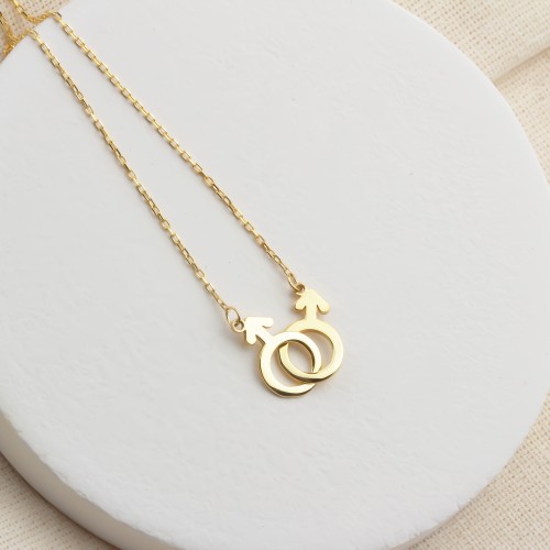 Glorria 925k Sterling Silver Personalized Gender Symbol Necklace Glorria 925k Sterling Silver Personalized Gender Symbol Necklace