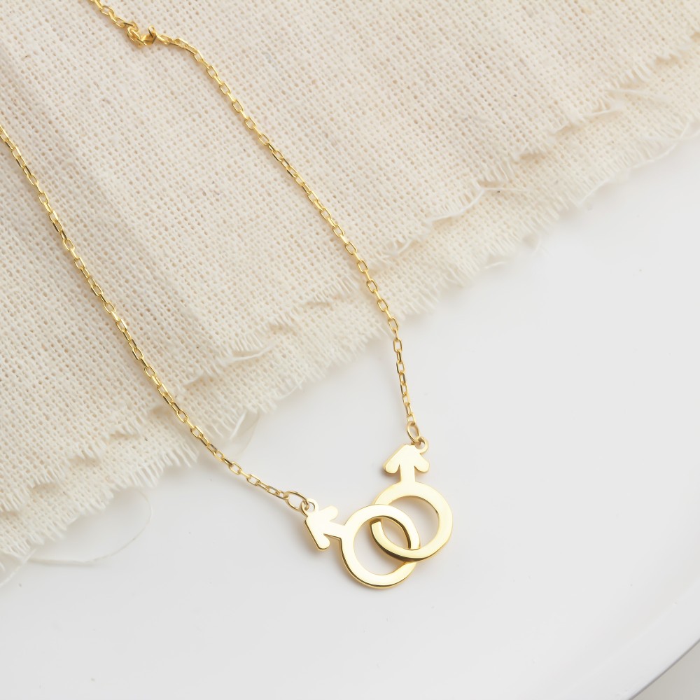 Glorria 925k Sterling Silver Personalized Gender Symbol Necklace Glorria 925k Sterling Silver Personalized Gender Symbol Necklace