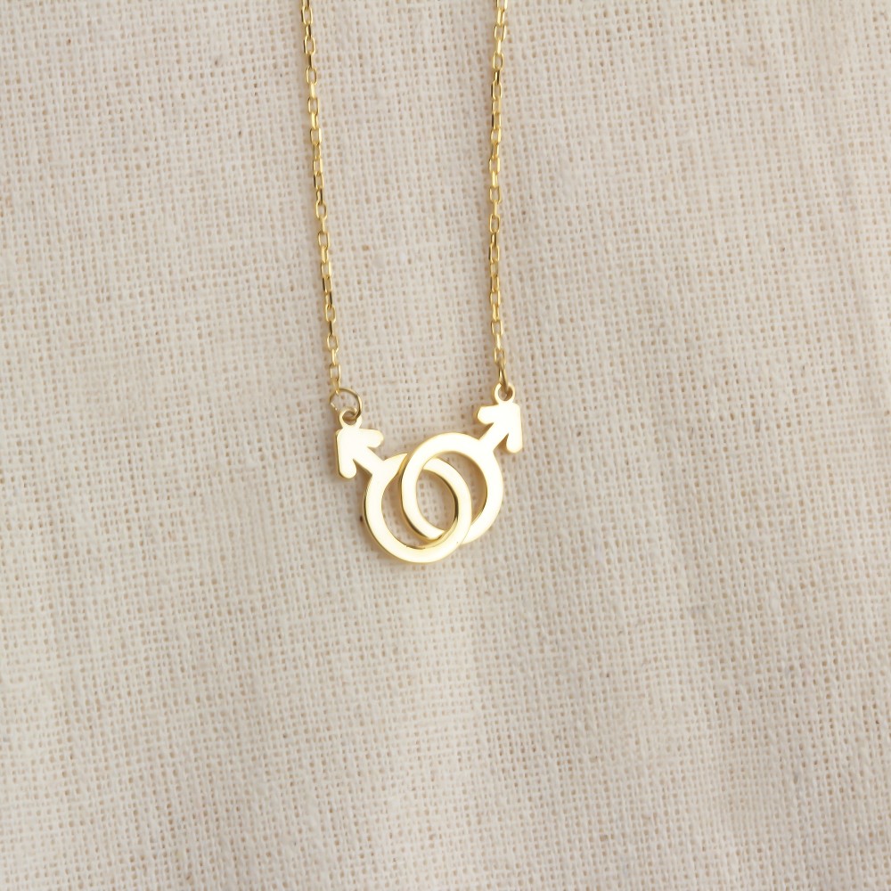 Glorria 925k Sterling Silver Personalized Gender Symbol Necklace Glorria 925k Sterling Silver Personalized Gender Symbol Necklace