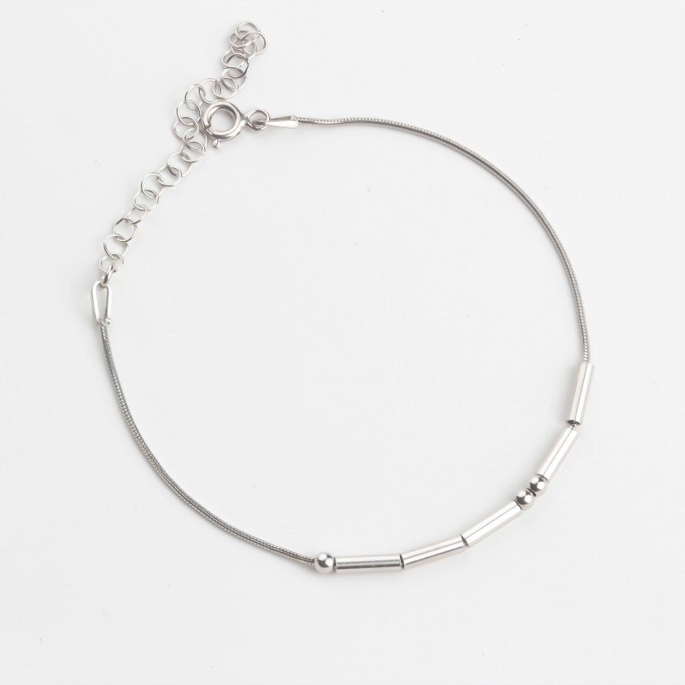 Glorria 925k Sterling Silver Personalized Morse Code Bracelet Glorria 925k Sterling Silver Personalized Morse Code Bracelet