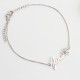 Glorria 925k Sterling Silver Personalized Name Birth Flower and Birthstone Bracelet Glorria 925k Sterling Silver Personalized Name Birth Flower and Birthstone Bracelet