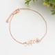 Glorria 925k Sterling Silver Personalized Name Birth Flower and Birthstone Bracelet Glorria 925k Sterling Silver Personalized Name Birth Flower and Birthstone Bracelet