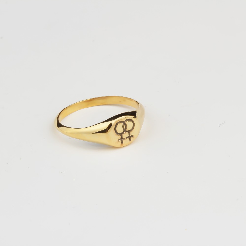 Glorria 925k Sterling Silver Personalized Gender Symbol Ring Glorria 925k Sterling Silver Personalized Gender Symbol Ring