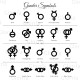 Glorria 925k Sterling Silver Personalized Gender Symbol Ring Glorria 925k Sterling Silver Personalized Gender Symbol Ring