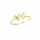 Glorria 14k Solid Gold Aquarius Necklace Ring