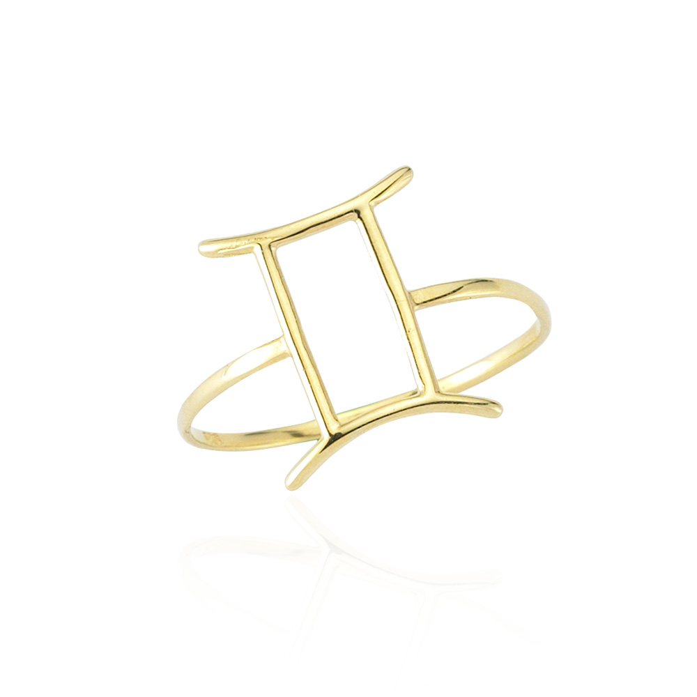 Glorria 14k Solid Gold Twin GemPave Ring