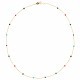 Glorria 14k Solid Gold Colored Pave Row Necklace