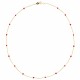 Glorria 14k Solid Gold Coral Pave Row Necklace