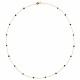 Glorria 14k Solid Gold Onyx Pave Row Necklace