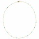 Glorria 14k Solid Gold Turquoise Pave Row Necklace