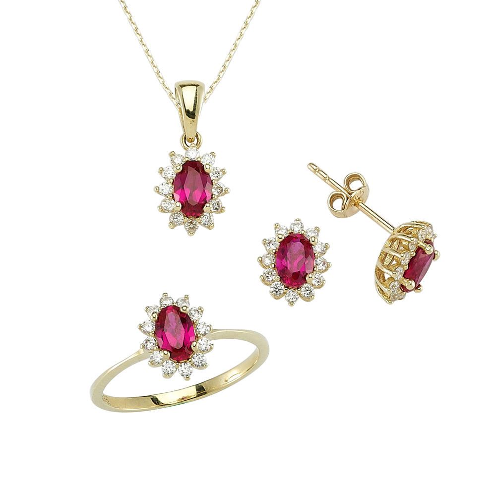 Glorria 14k Solid Gold Anthurage Oval Set Glorria 14k Solid Gold Anthurage Oval Set
