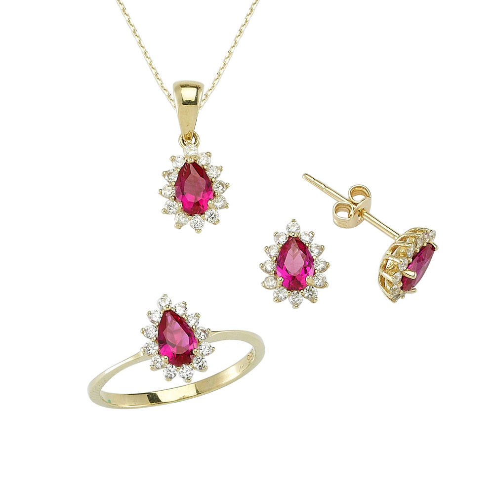 Glorria 14k Solid Gold Anthurage Drop Set Glorria 14k Solid Gold Anthurage Drop Set
