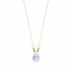 Glorria 14k Solid Gold Dorika White Drop Necklace