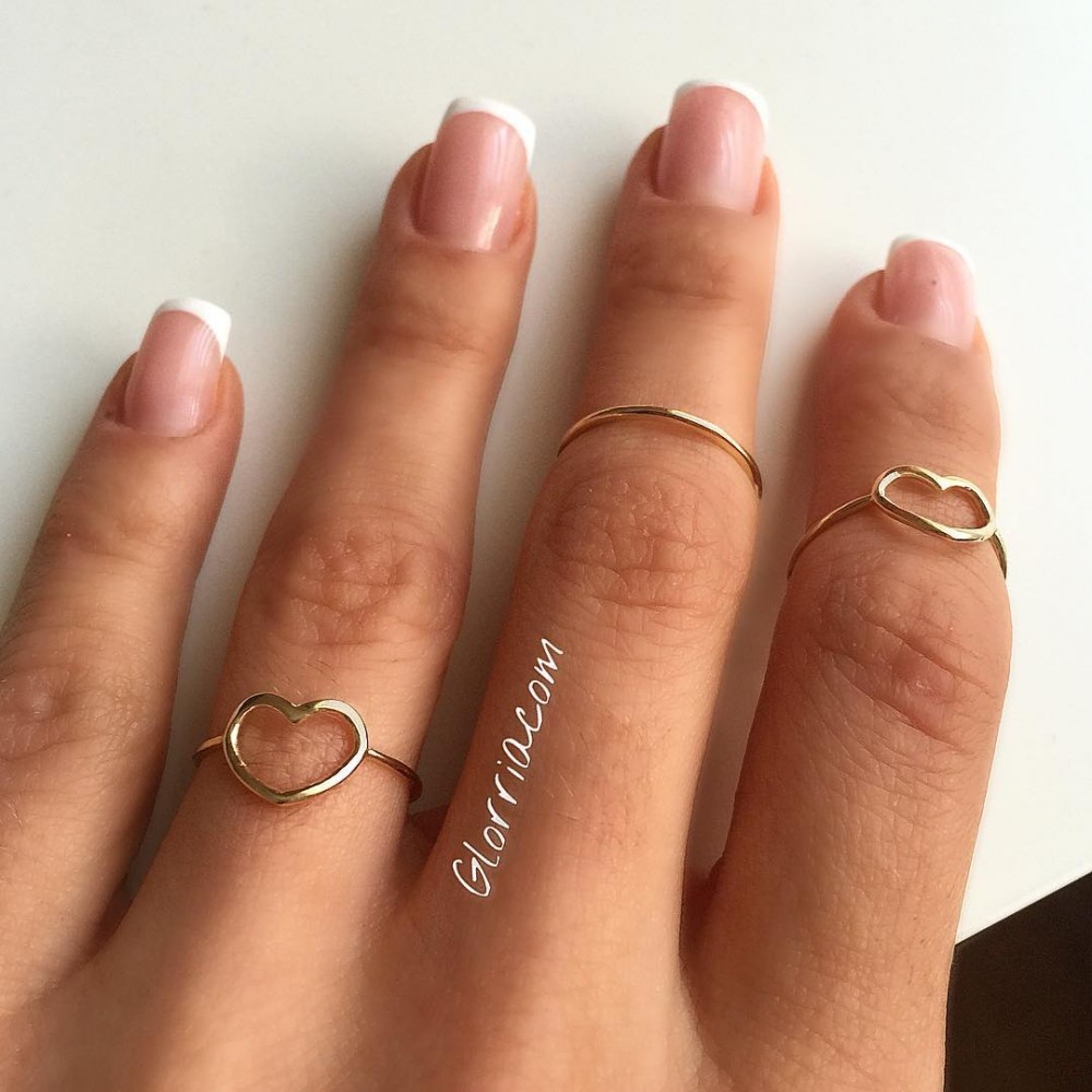 Glorria 14k Solid Gold Heart Ring