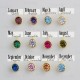 Glorria 925k Sterling Silver Personalized Birthstone Ring