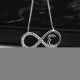 Glorria 925k Sterling Silver Heart Infinity Necklace