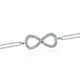 Glorria 925k Sterling Silver Infinity Bracelet