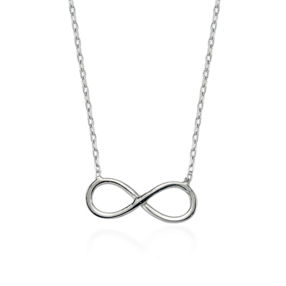 Glorria 925k Sterling Silver Infinity Necklace