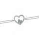 Glorria 925k Sterling Silver Butterfly Heart Bracelet