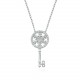 Glorria 925k Sterling Silver Key Necklace