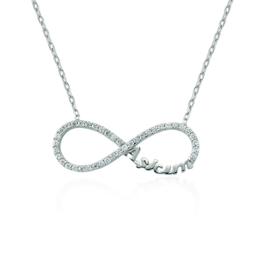 Glorria 925k Sterling Silver Infinity Love Necklace