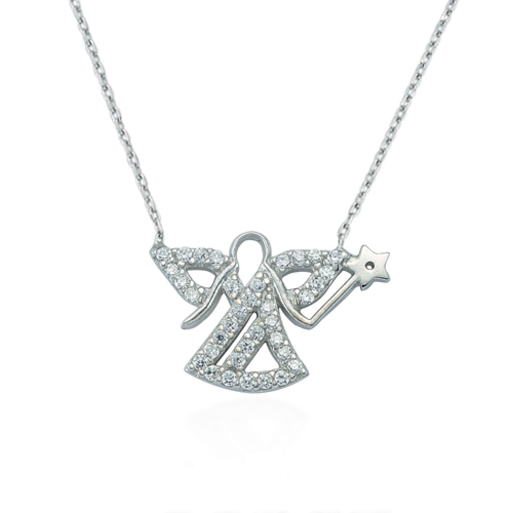 Glorria 925k Sterling Silver Necklace Angel Necklace