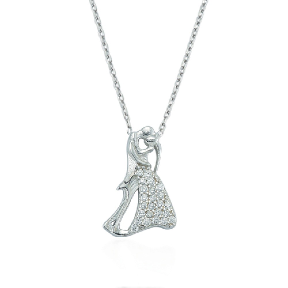 Glorria 925k Sterling Silver Love Necklace