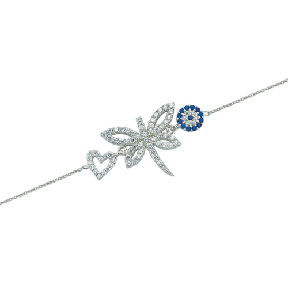 Glorria 925k Sterling Silver Dragonfly Chance Bracelet