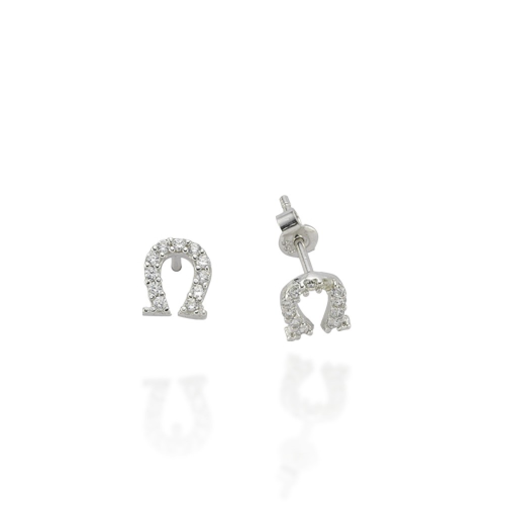 Glorria 925k Sterling Silver Horseshoe Earring