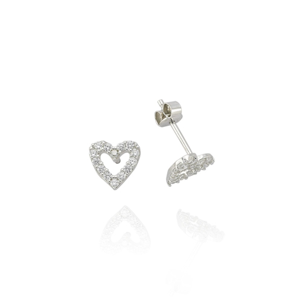 Glorria 925k Sterling Silver Heart Earring