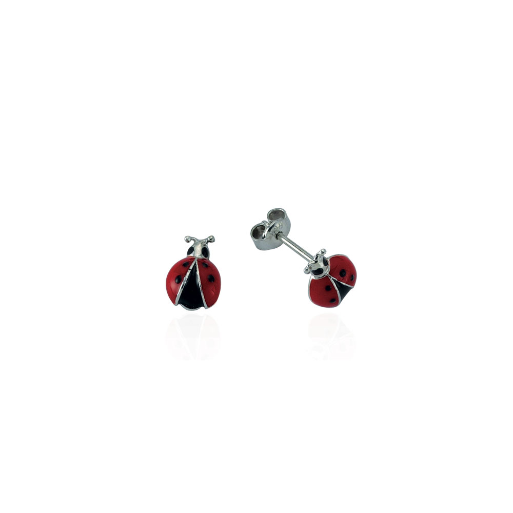 Glorria 925k Sterling Silver Ladybug Earring