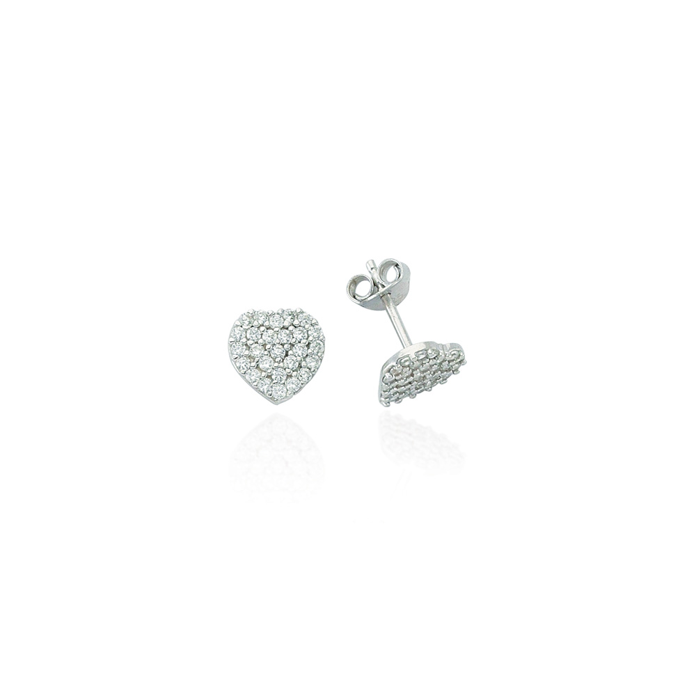 Glorria 925k Sterling Silver Heart Earring