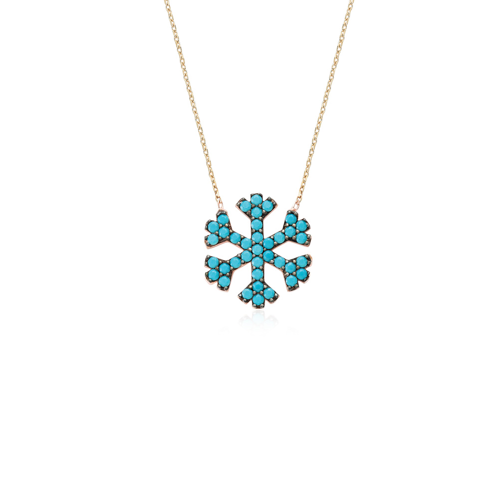 Glorria 925k Sterling Silver Snowflake Necklace