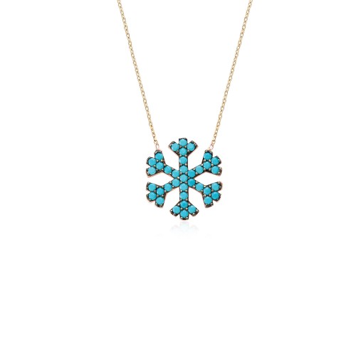 Glorria 925k Sterling Silver Snowflake Necklace
