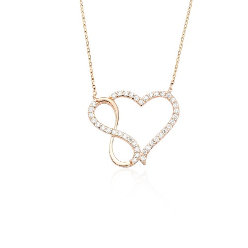 Glorria 925k Sterling Silver Heart Infinity Necklace - GIFT SET Glorria 925k Sterling Silver Heart Infinity Necklace - GIFT SET
