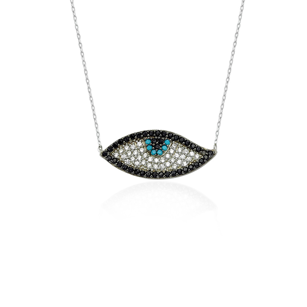 Glorria 925k Sterling Silver Eye Necklace