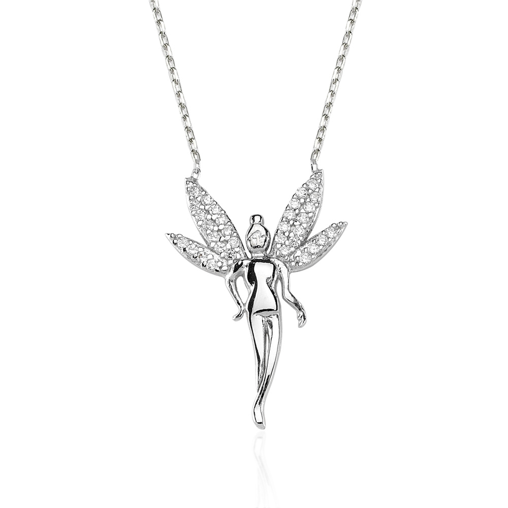 Glorria 925k Sterling Silver Fairy Necklace