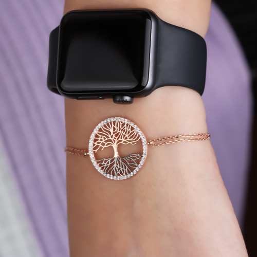 Glorria 925k Sterling Silver Tree of Life Bracelet