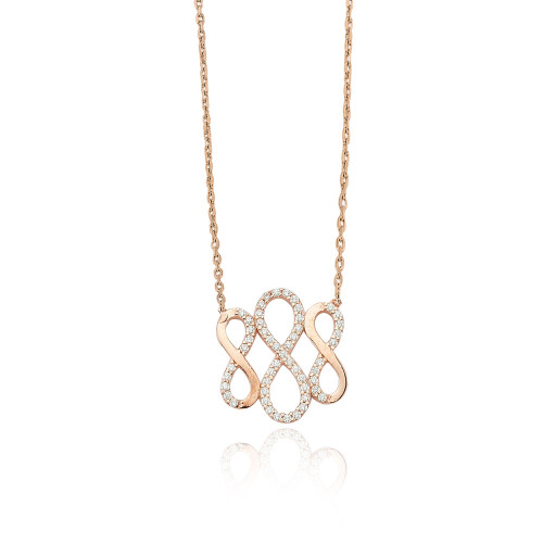 Glorria 925k Sterling Silver Infinity Necklace Glorria 925k Sterling Silver Infinity Necklace