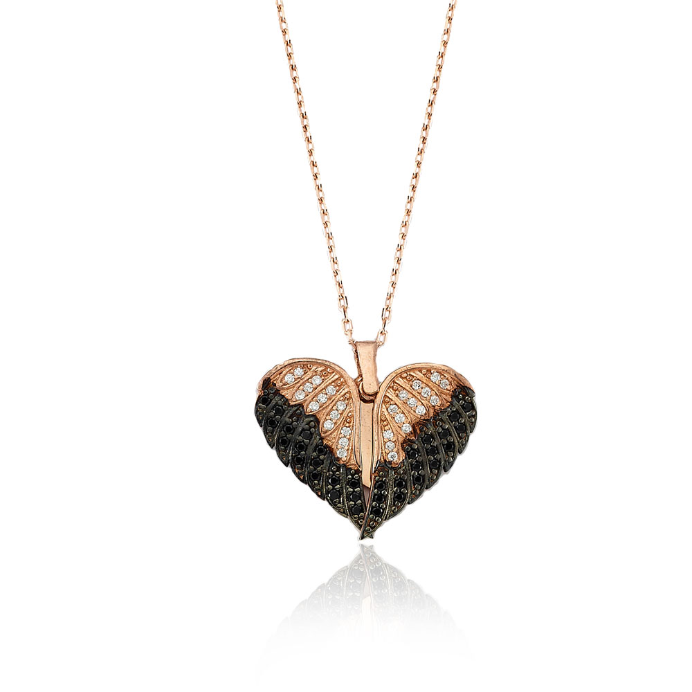 Glorria 925k Sterling Silver Wings Necklace