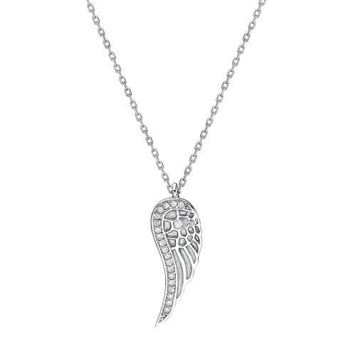 Glorria 925k Sterling Silver Wing Necklace