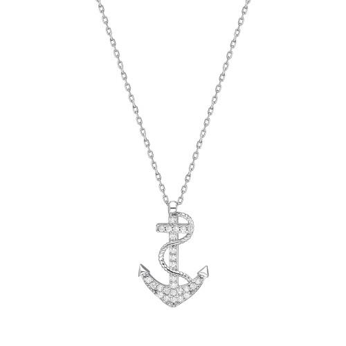 Glorria 925k Sterling Silver Anchor Necklace Glorria 925k Sterling Silver Anchor Necklace