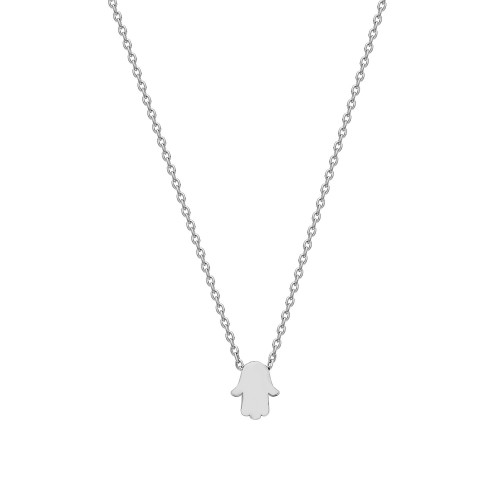 Glorria 925k Sterling Silver Hamsa Hands Necklace Glorria 925k Sterling Silver Hamsa Hands Necklace