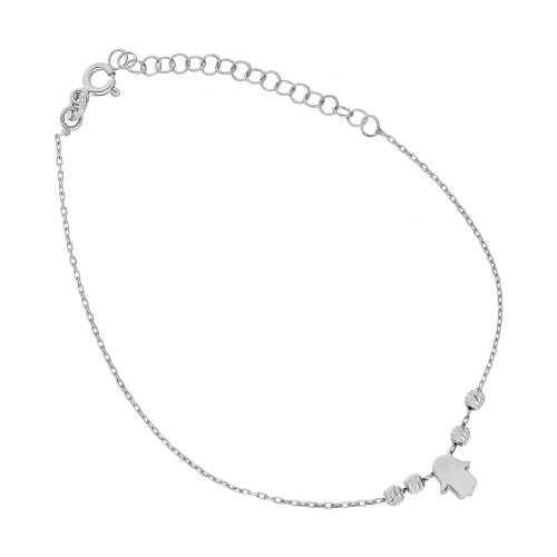 Glorria 925k Sterling Silver Hamsa Hands Anklet Glorria 925k Sterling Silver Hamsa Hands Anklet