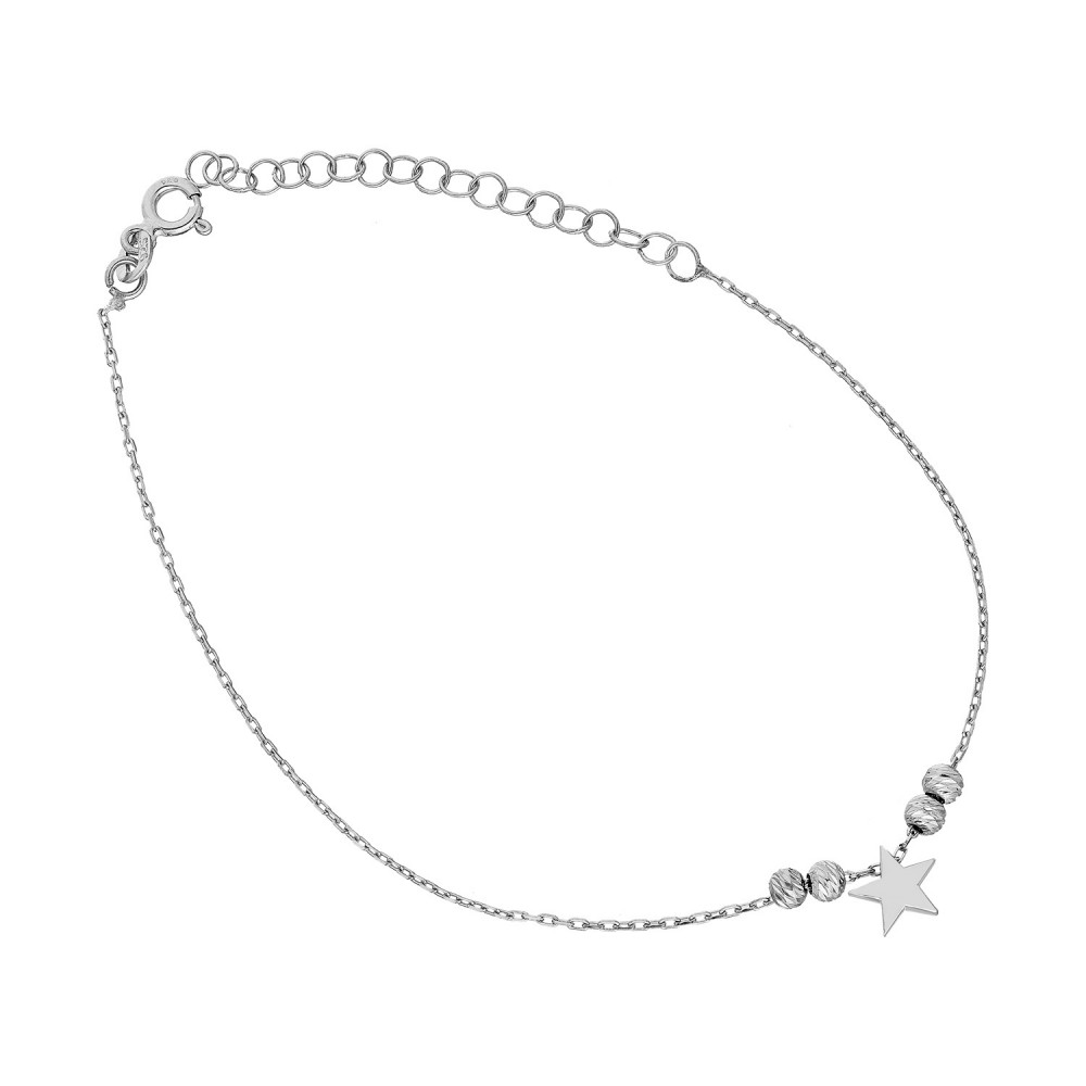 Glorria 925k Sterling Silver Star Anklet Glorria 925k Sterling Silver Star Anklet