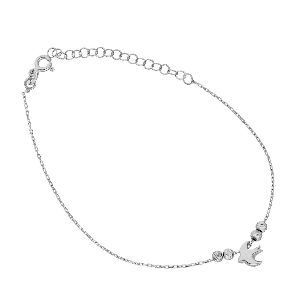 Glorria 925k Sterling Silver Phoenix Bird Anklet